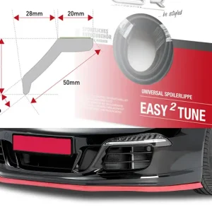 Eftertragtet - Universal Spoiler Trim Fleksibel Type - Rød