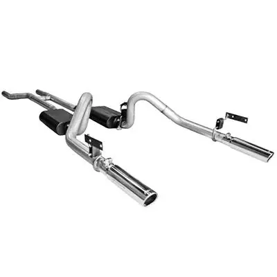 Populær | Udstødningssæt 2,5" dobbelt 409 Stainless Steel Mustang 1967 til 1970 (Flowmaster 817281)