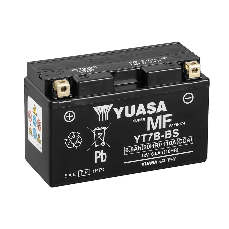 Yuasa - 12V 6.8Ah 110A Batteri - 102163 | Ny vare