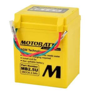 Motobatt - 12V 2,5Ah 40A Batteri - MB2.5U | Premium kvalitet
