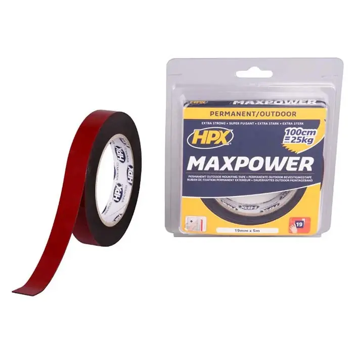 Nem betaling - HPX max power monteringstape sort, 19mm x 5m