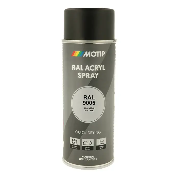 Bedste pris | Motip Ral 9005 matt deep black
