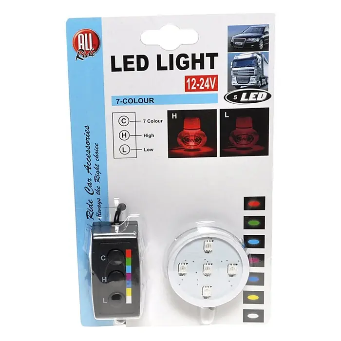 LED lys med 7 farver 12-24 volt til Poppy | Kun få tilbage