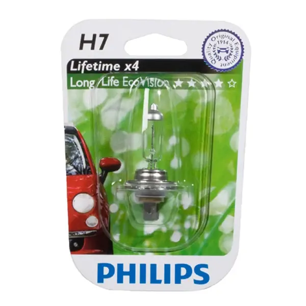 Helt ny | Philips Longlife EcoVison H7 55W 12V Blister - 1 stk.