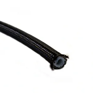 AN3 Nylon og Stålflettet Bremseslange 1/8" sort | Kun i dag