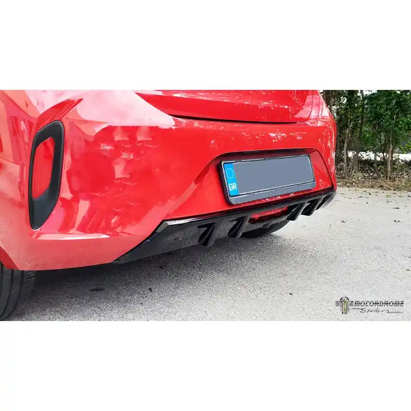Motordrome, Rear bumper skirt (Diffuser), passer til Opel Corsa F GS-Line 2019- (with single exhaust) (ABS) | Nyhed i sortimentet
