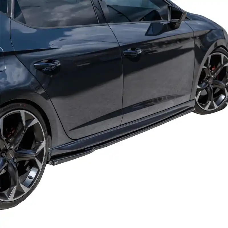 Favorit blandt kunder | OneWay, Sideskørter, Glossy Sort, Passer til Seat Leon (5F) HB/ST 2013-2020, ‘Elegance‘ – 2 dele