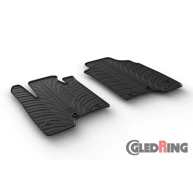 Tilbudspris | Gledring, Gummimåtter, passer til Fiat Panda Van 2014- (T profile 2-dele + klips)