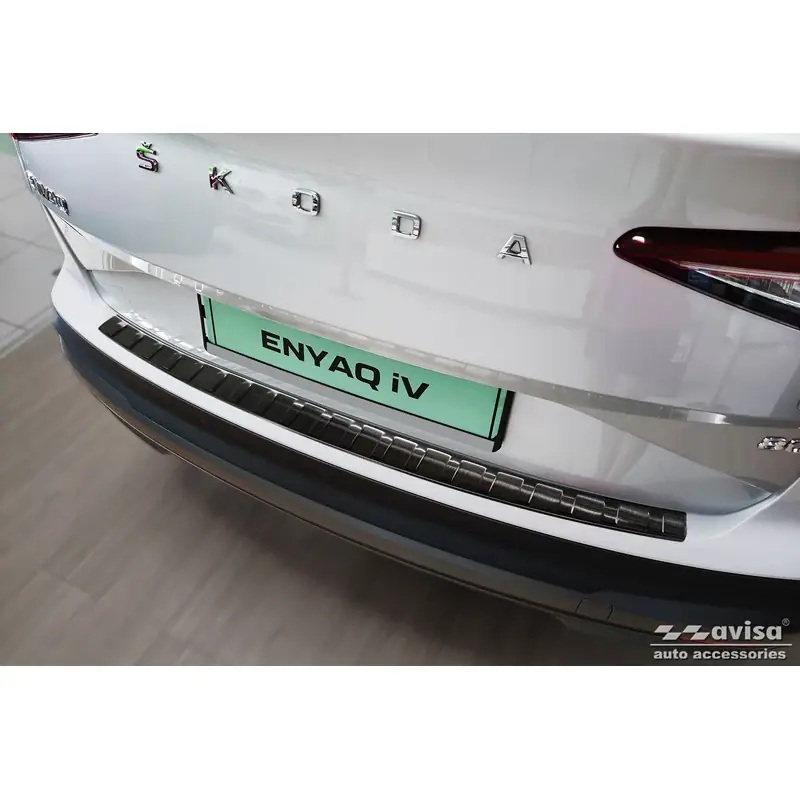 Avisa, Bagkofangerbeskytter, Sort, Rustfritstål, passer til Skoda Enyaq iV 2020- excl. Coupe ‘Ribs‘ | Nytilføjet