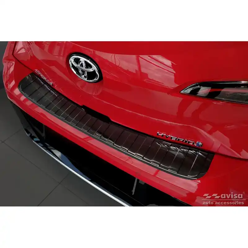 Avisa, Bagkofangerbeskytter, Sort, Rustfritstål, passer til Toyota Corolla XII HB 2019- (incl. GR-Sport) ‘Ribs‘ - Hurtig forsendelse