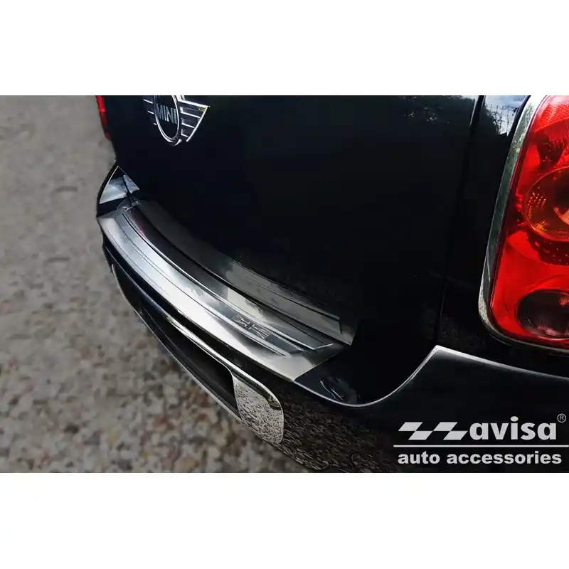 Kun denne uge - Avisa, Bagkofangerbeskytter, Rustfritstål, passer til Mini Countryman R60 2010-2014 ‘British Flag‘