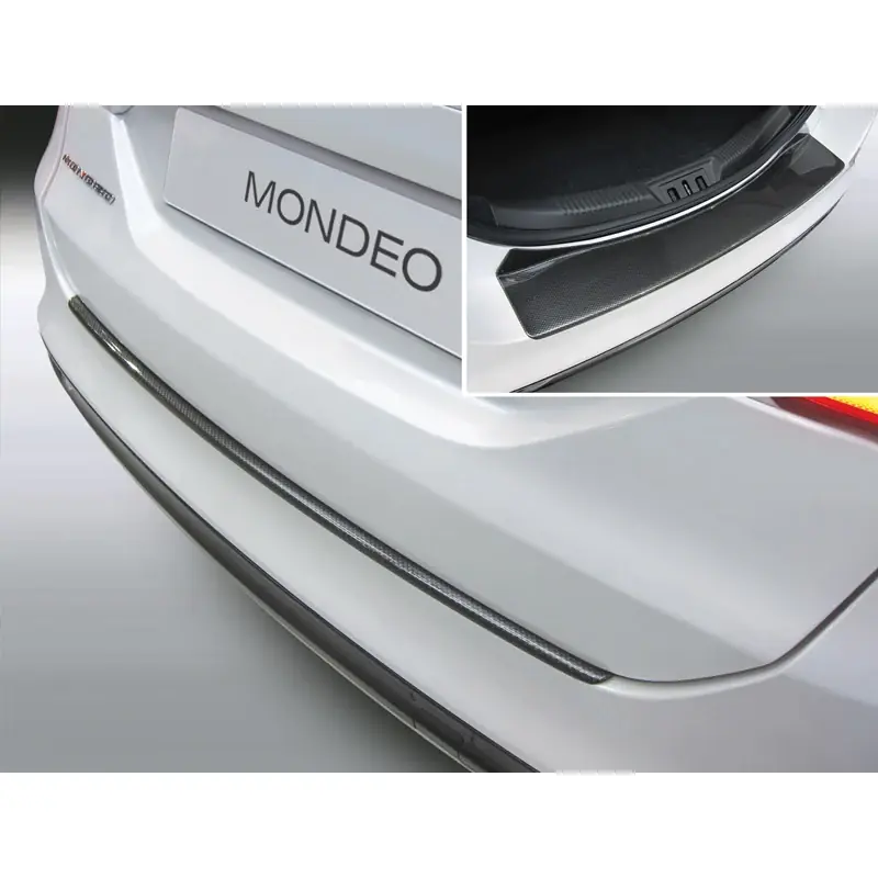 Nytilføjet | RGM, Bagkofangerbeskytter, ABS-plast, Carbonlook, Passer til Ford Mondeo V 5-dørs (2/2015-), ‘Specialtilpasset‘