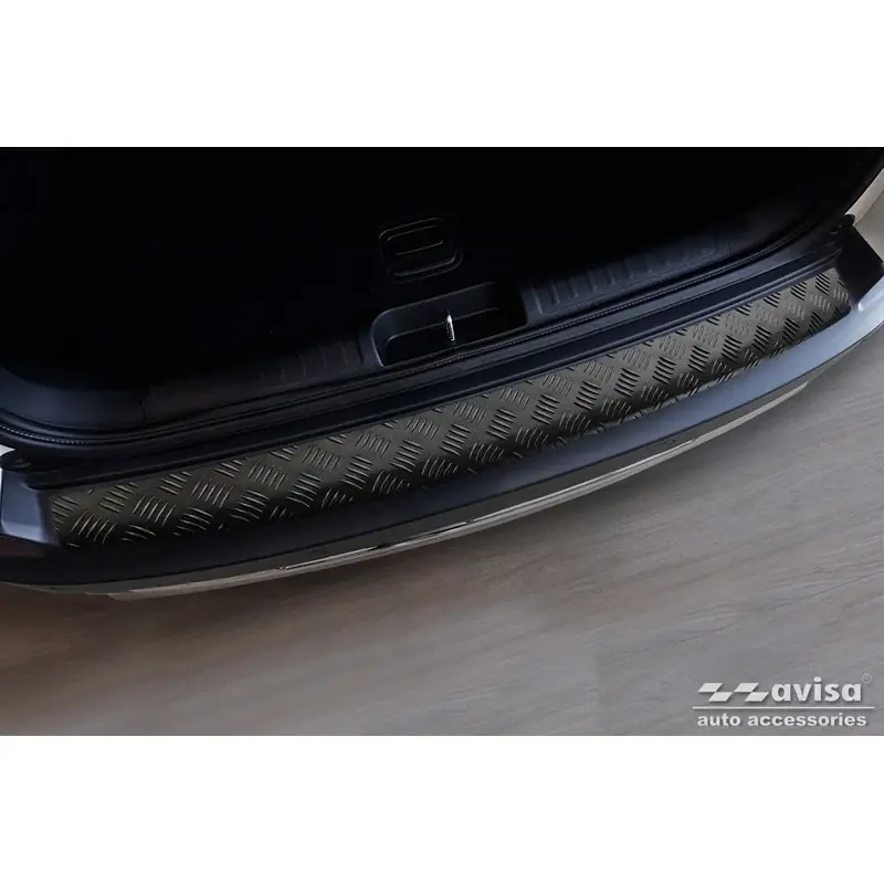 Avisa, Bagkofangerbeskytter, matsort, alu, passer til Jeep Cherokee Facelift 2018- ‘Riffled Plate‘ - Tidsbegrænset