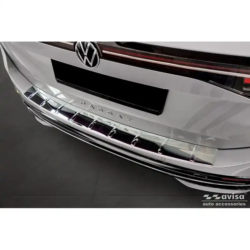 Avisa, Bagkofangerbeskytter, blankpoleret, Rustfritstål, passer til Volkswagen Passat Variant (CJ5) 2023- ‘Ribs‘ - Ekstra rabat