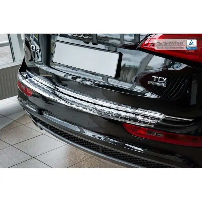 Avisa, Bagkofangerbeskytter, blankpoleret, Rustfritstål, passer til Audi Q5 2008-2012 & 2012- ‘Ribs‘ | Kundernes valg
