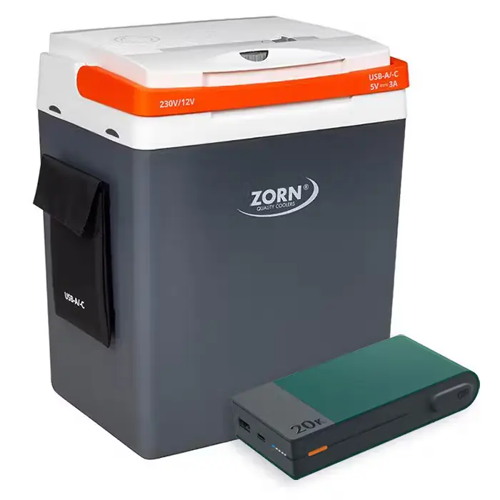 Hurtig levering | ZORN ZORN 30L elektrisk køleboks 12/230V inkl. Powerbank