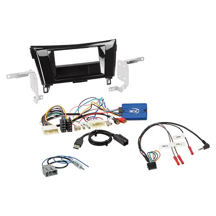ACV 2-DIN kit m/lomme Nissan Qashqai/X-Trail ratbetj. - Netop ankommet