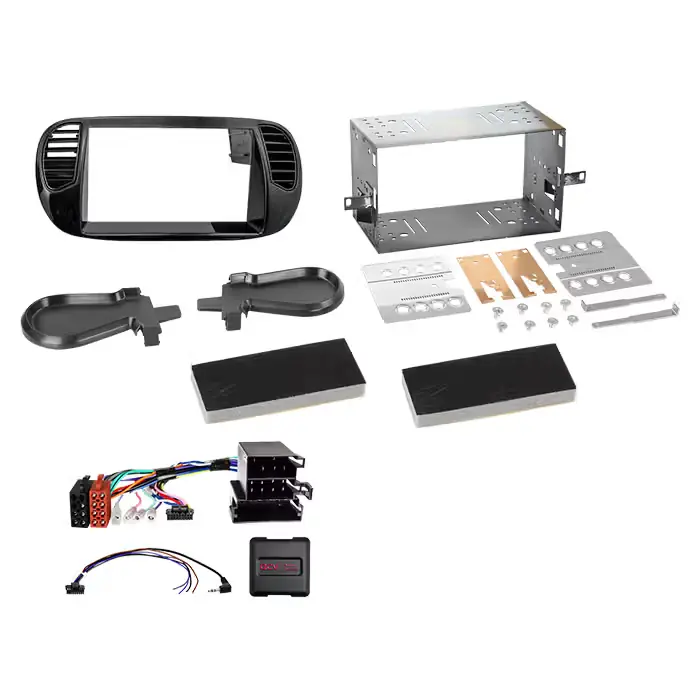 ACV 2-DIN kit Fiat 500 10/2007-07/2015 ratbetj. mat sort - Klar til levering