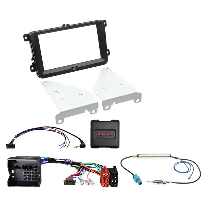 ACV 2-DIN kit Seat/Skoda/VW ratbetj./antenne sort - Kun i begrænset tid