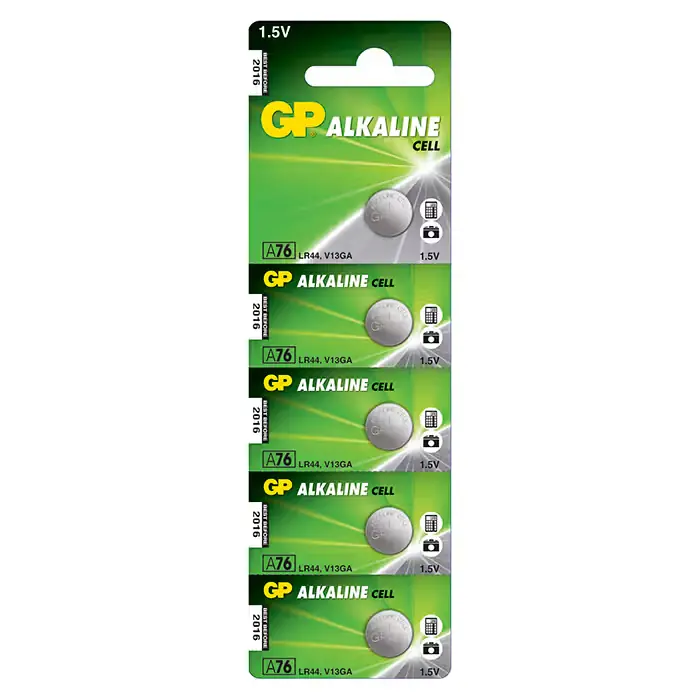 GP-BATTERI GP knapcelle 1,5V, LR44/A76, 5-pak - Fabrikspris
