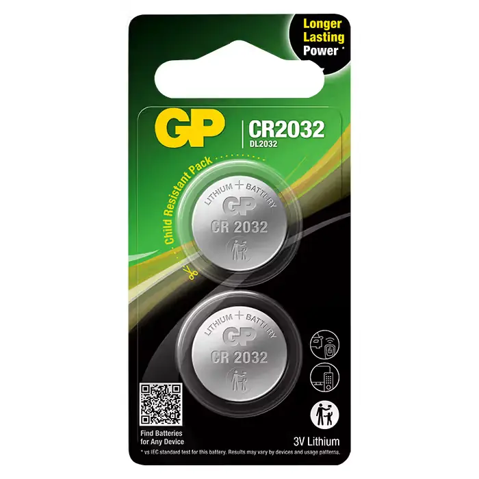 Nyt i sortimentet - GP-BATTERI GP knapcelle, Lithium, CR2032, 2-pak