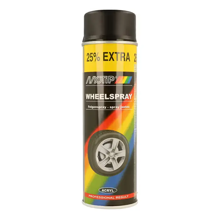 Kundernes favoritter - MOTIP Motip Universallak Fælgspray sort mat 500ml.