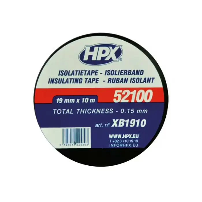 HPX Lux isolerbånd sort 1 stk. 19mm x 10m - Direkte fra producenten