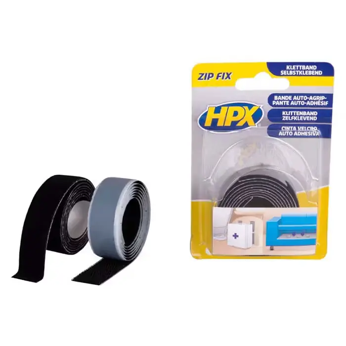 HPX HPX zip fix hook + loop sort 2x 20mm x 1m | Kundernes favoritter