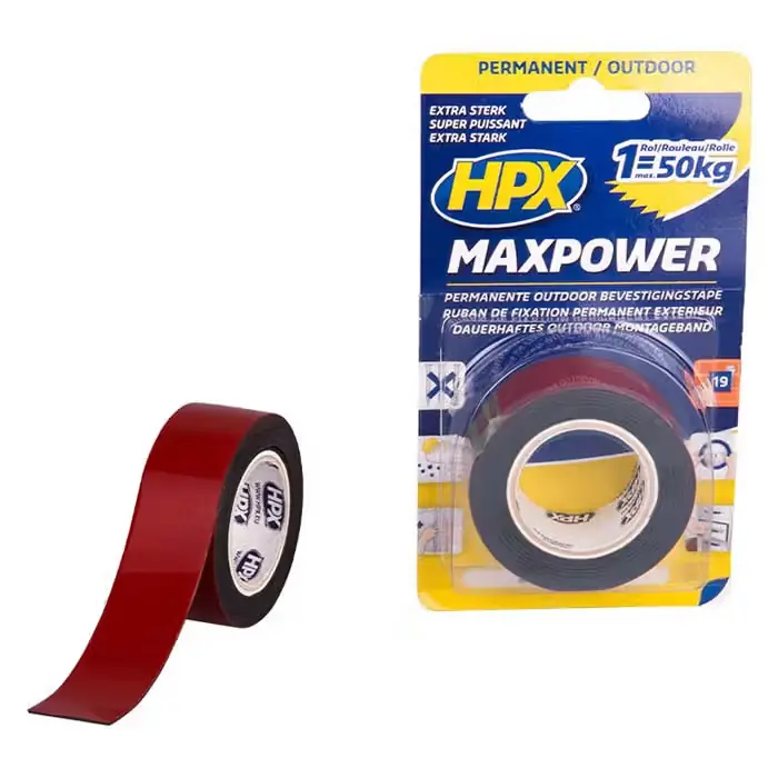 Nyt produkt | HPX HPX max power monteringstape sort, 25mm x 1,5m