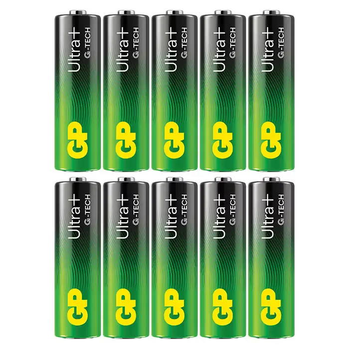 GP-BATTERI GP Ultra Plus Alkaline AA-batteri 15AUP/LR6 10-pak | Populært valg